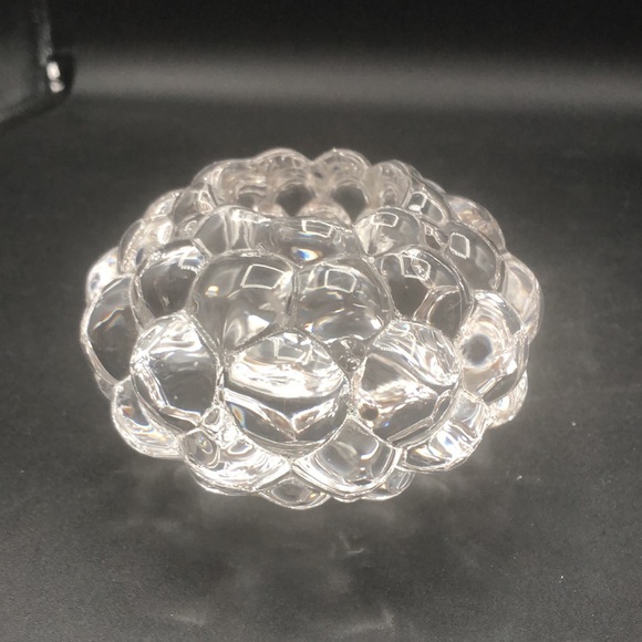 Orrefors Signed  RASPBERRY BUBBLE CANDLE HOLDER Votive Tealight - Picture 2 of 5